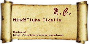 Mihályka Cicelle névjegykártya